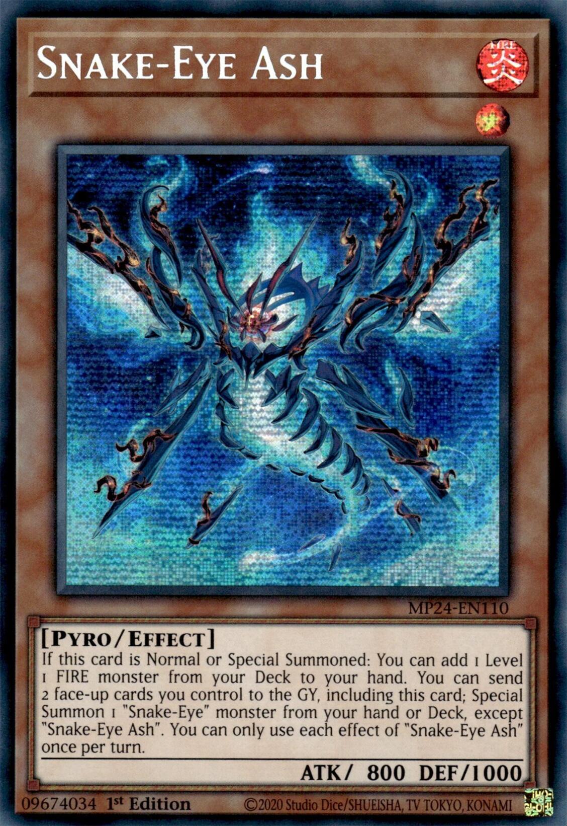 Snake-Eye Ash [MP24-EN110] Prismatic Secret Rare | Mega City Incorporated