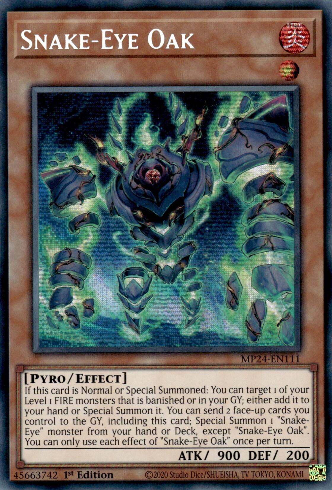 Snake-Eye Oak [MP24-EN111] Prismatic Secret Rare | Mega City Incorporated