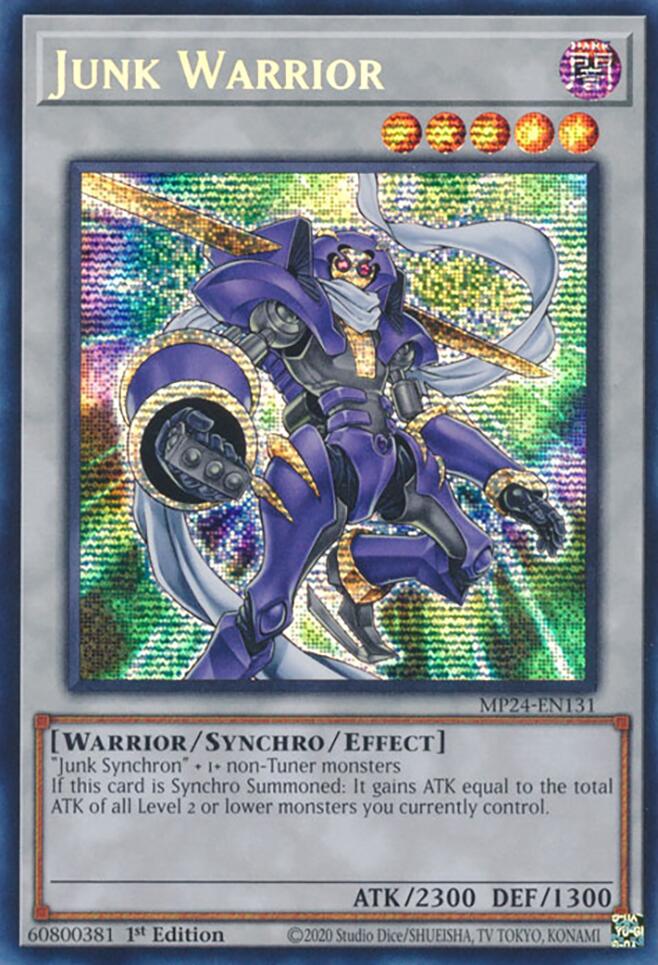 Junk Warrior [MP24-EN131] Prismatic Secret Rare | Mega City Incorporated