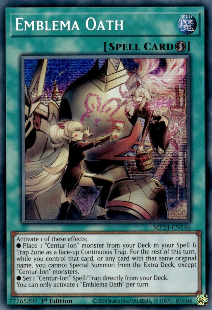 Emblema Oath [MP24-EN146] Prismatic Secret Rare | Mega City Incorporated