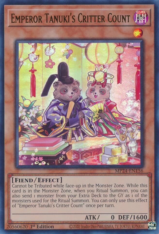 Emperor Tanuki's Critter Count [MP24-EN156] Ultra Rare | Mega City Incorporated