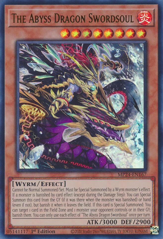 The Abyss Dragon Swordsoul [MP24-EN167] Ultra Rare | Mega City Incorporated