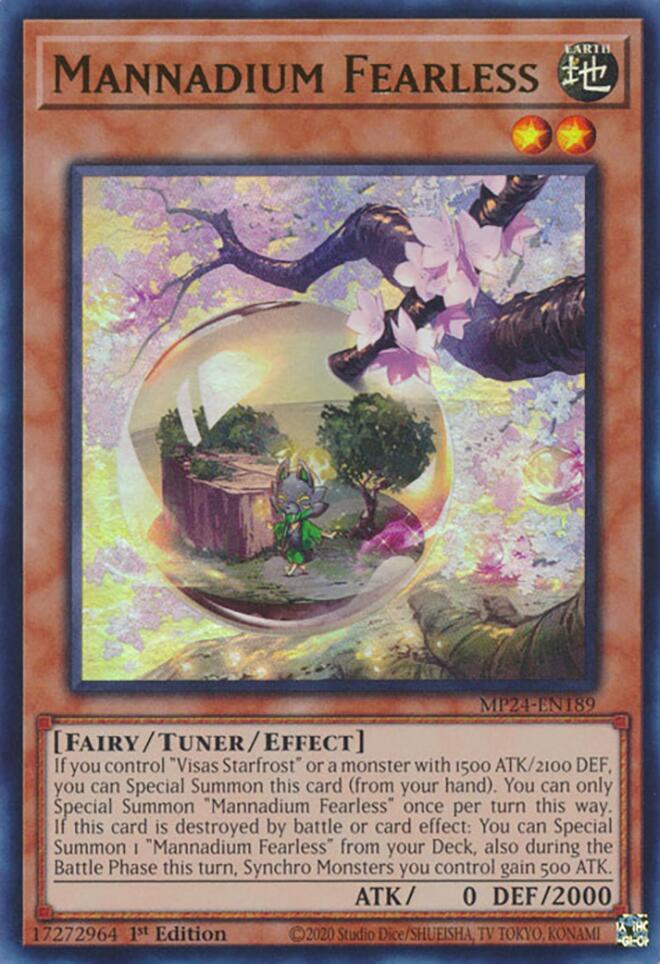 Mannadium Fearless [MP24-EN189] Ultra Rare | Mega City Incorporated