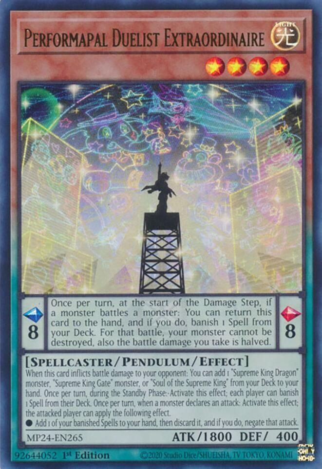 Performapal Duelist Extraordinaire [MP24-EN265] Ultra Rare | Mega City Incorporated