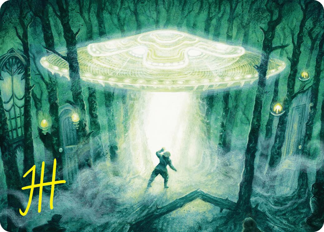 Unidentified Hovership Art Card (Gold-Stamped Signature) [Duskmourn: House of Horror Art Series] | Mega City Incorporated