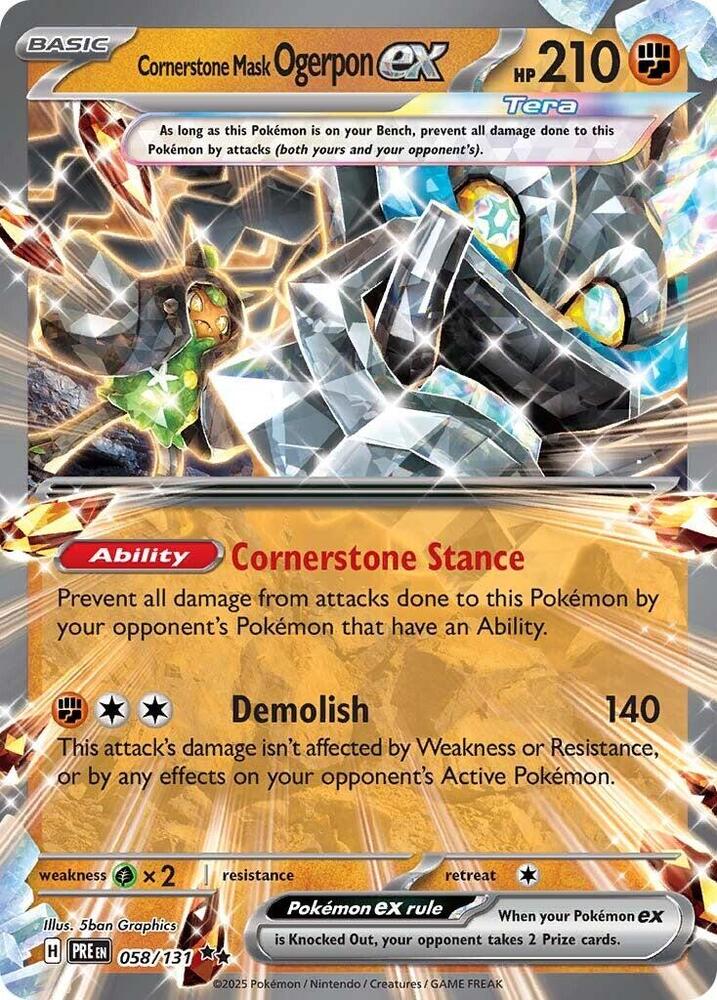 Cornerstone Mask Ogerpon ex (058/131) [Scarlet & Violet: Prismatic Evolutions] | Mega City Incorporated