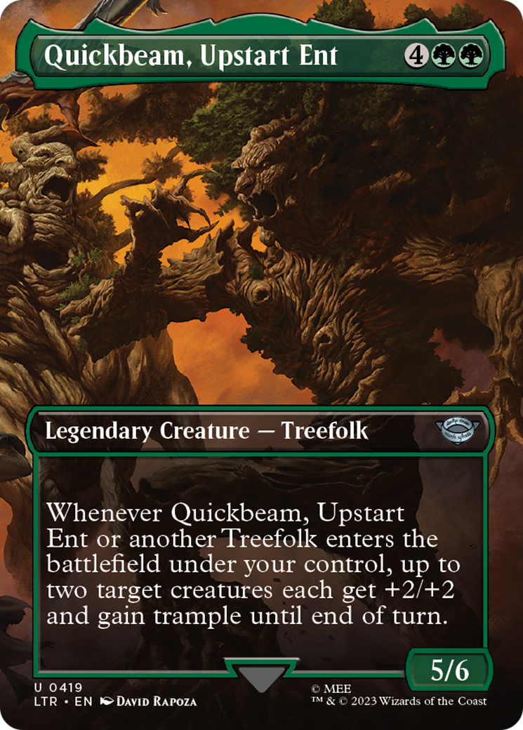 Quickbeam, Upstart Ent (Borderless Alternate Art) [The Lord of the Rings: Tales of Middle-Earth] | Mega City Incorporated