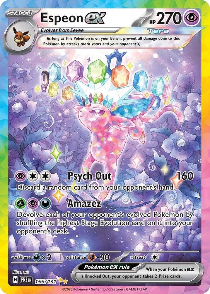 Espeon ex (155/131) [Scarlet & Violet: Prismatic Evolutions] | Mega City Incorporated
