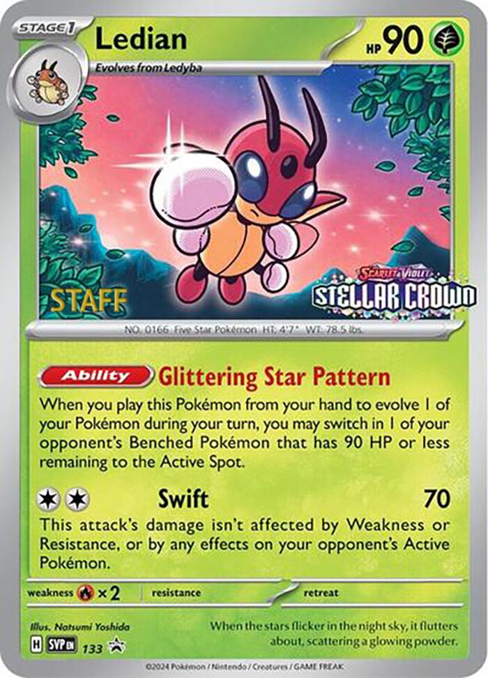 Ledian (133) (Staff Promo) [Scarlet & Violet: Black Star Promos] | Mega City Incorporated