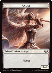 Angel // Glimmer Double-Sided Token [Duskmourn: House of Horror Commander Tokens] | Mega City Incorporated