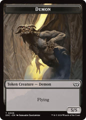 Demon // Bird Double-Sided Token [Duskmourn: House of Horror Commander Tokens] | Mega City Incorporated