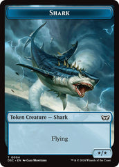 Shark // Copy Double-Sided Token [Duskmourn: House of Horror Commander Tokens] | Mega City Incorporated