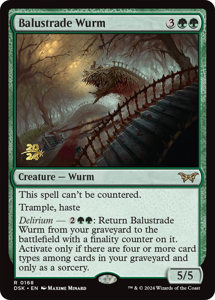 Balustrade Wurm [Duskmourn: House of Horror Prerelease Promos] | Mega City Incorporated