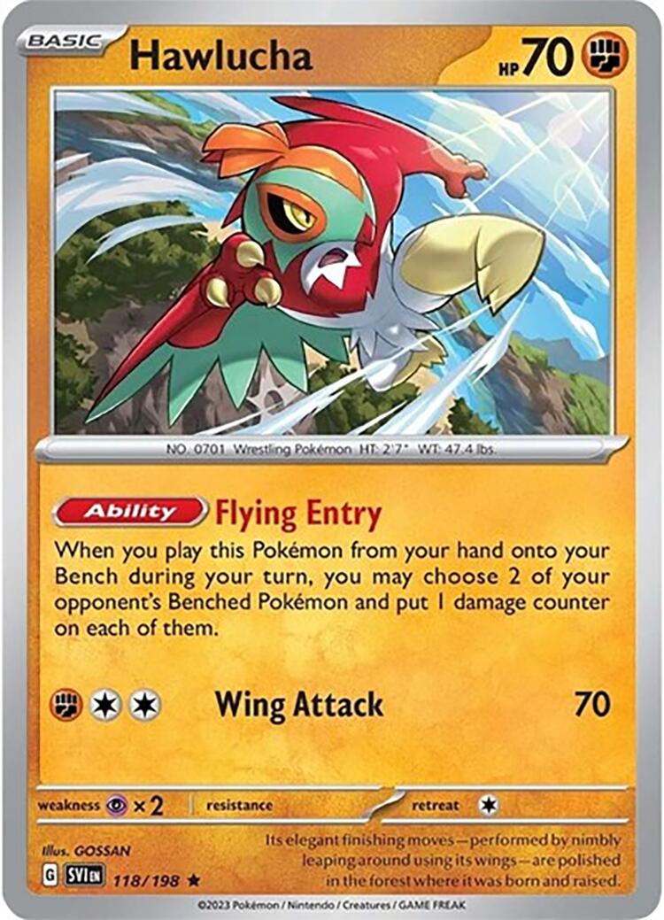 Hawlucha (118/198) (Theme Deck Exclusive) [Scarlet & Violet: Base Set] | Mega City Incorporated