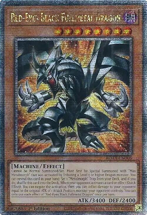 Red-Eyes Black Fullmetal Dragon (Quarter Century Secret Rare) [ROTA-EN005] Quarter Century Secret Rare | Mega City Incorporated