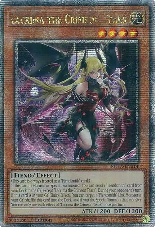 Lacrima the Crimson Tears (Quarter Century Secret Rare) [ROTA-EN014] Quarter Century Secret Rare | Mega City Incorporated