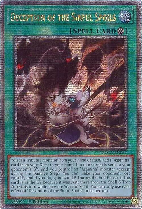 Deception of the Sinful Spoils (Quarter Century Secret Rare) [ROTA-EN055] Quarter Century Secret Rare | Mega City Incorporated