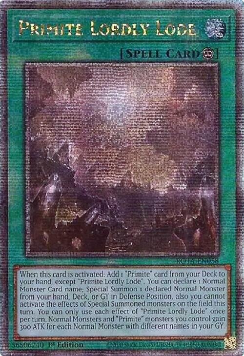 Primite Lordly Lode (Quarter Century Secret Rare) [ROTA-EN058] Quarter Century Secret Rare | Mega City Incorporated