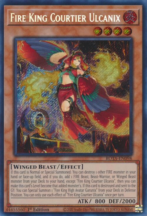 Fire King Courtier Ulcanix [ROTA-EN098] Secret Rare | Mega City Incorporated