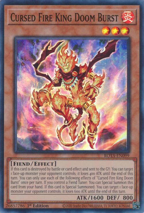 Cursed Fire King Doom Burst [ROTA-EN099] Super Rare | Mega City Incorporated