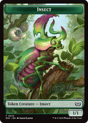 Wurm (0019) // Insect (0010) Double-Sided Token [Duskmourn: House of Horror Commander Tokens] | Mega City Incorporated
