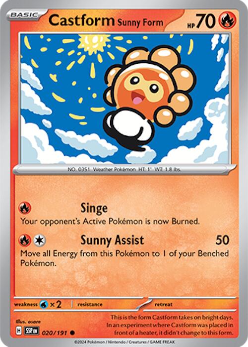 Castform Sunny Form (020/191) [Scarlet & Violet: Surging Sparks] | Mega City Incorporated