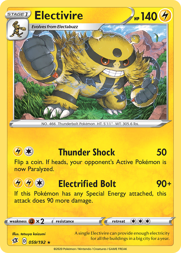 Electivire (059/192) [Sword & Shield: Rebel Clash] | Mega City Incorporated