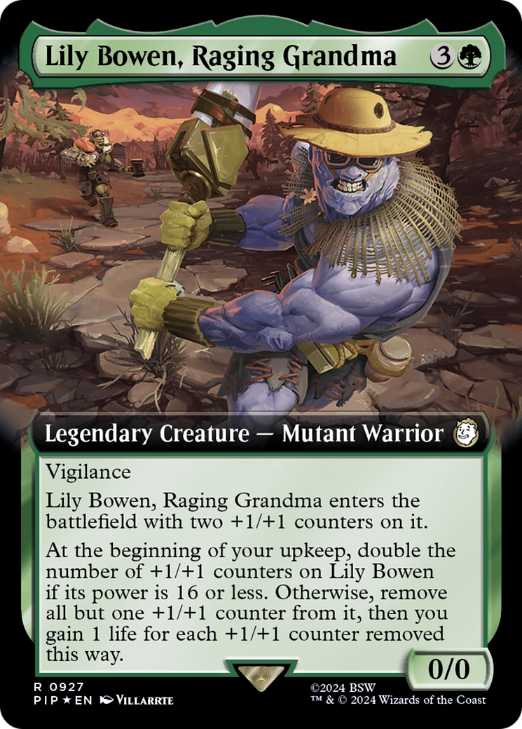 Lily Bowen, Raging Grandma (Extended Art) (Surge Foil) [Fallout] | Mega City Incorporated