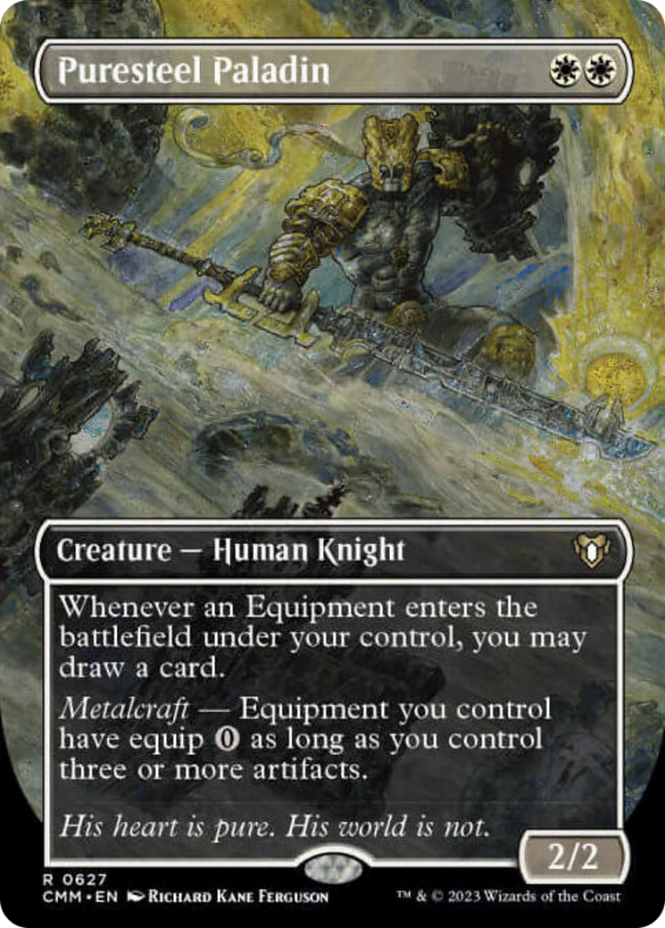 Puresteel Paladin (Borderless Alternate Art) [Commander Masters] | Mega City Incorporated