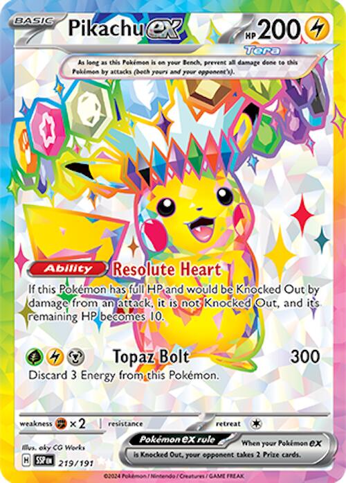 Pikachu ex (219/191) [Scarlet & Violet: Surging Sparks] | Mega City Incorporated