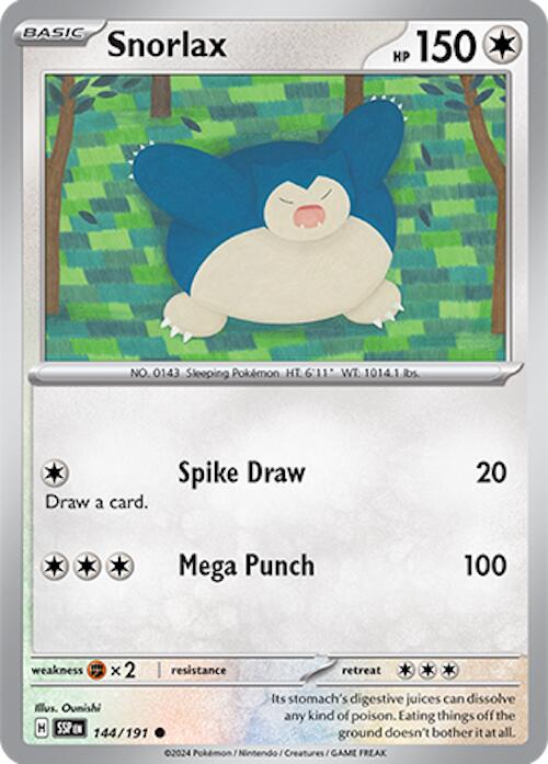 Snorlax (144/191) [Scarlet & Violet: Surging Sparks] | Mega City Incorporated