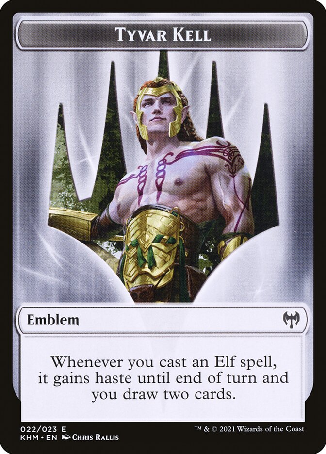 Treasure // Tyvar Kell Emblem Double-Sided Token [Kaldheim Tokens] | Mega City Incorporated