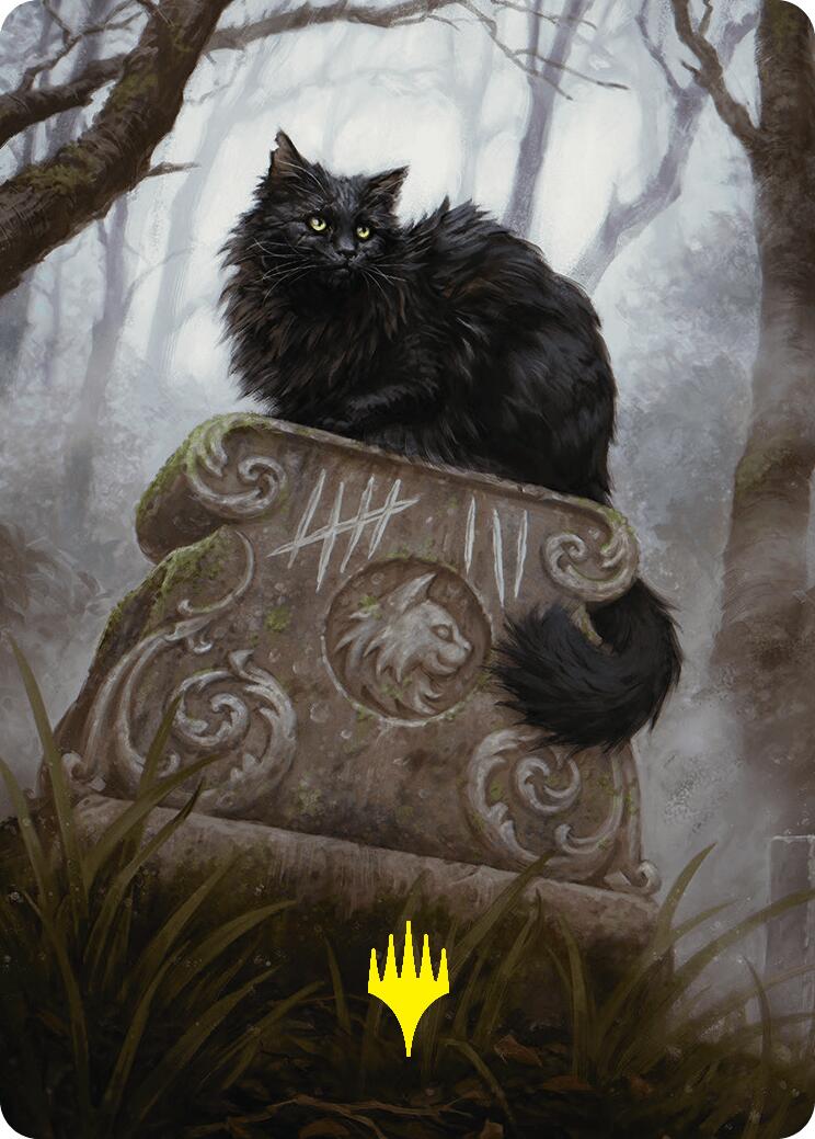 Nine-Lives Familiar 2 Art Card (36/54) (Gold-Stamped Planeswalker Symbol) [Foundations Art Series] | Mega City Incorporated