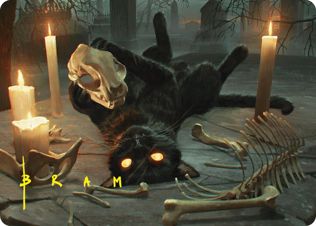 Nine-Lives Familiar Art Card (8/54) (Gold-Stamped Signature) [Foundations Art Series] | Mega City Incorporated