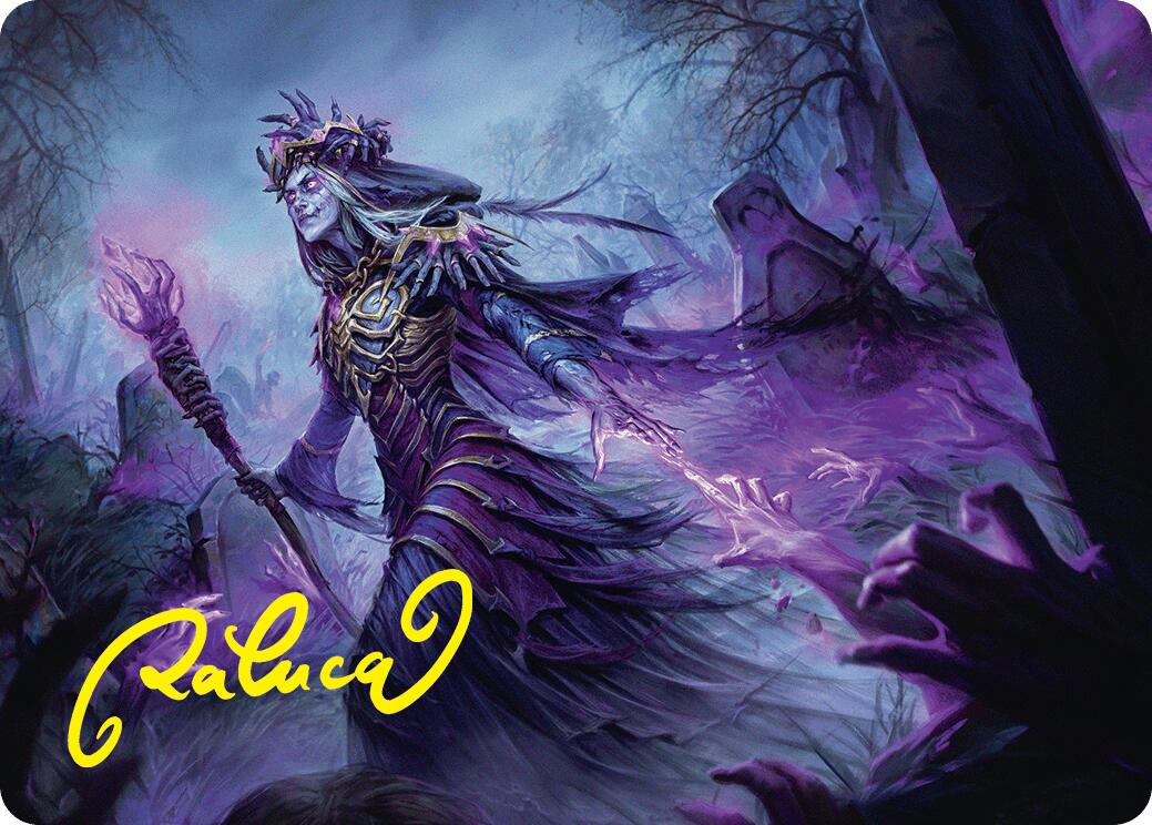 Zul Ashur, Lich Lord Art Card (10/54) (Gold-Stamped Signature) [Foundations Art Series] | Mega City Incorporated