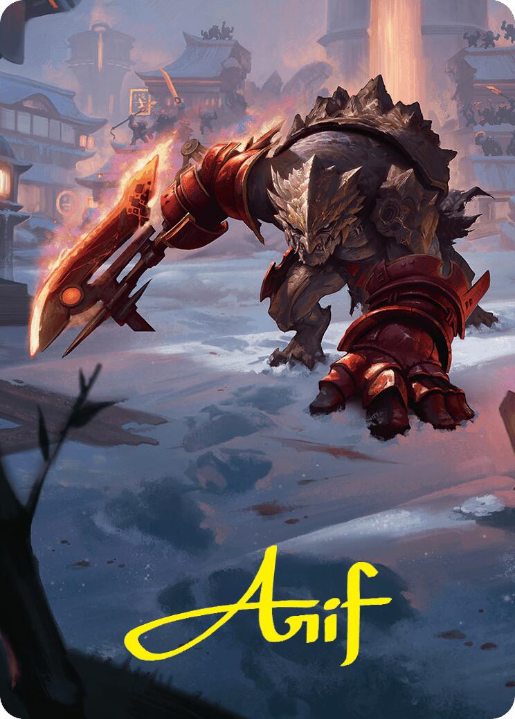 Searslicer Goblin Art Card (39/54) (Gold-Stamped Signature) [Foundations Art Series] | Mega City Incorporated