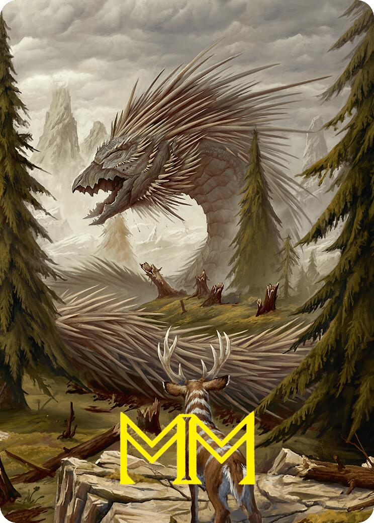 Quilled Greatwurm Art Card (44/54) (Gold-Stamped Signature) [Foundations Art Series] | Mega City Incorporated