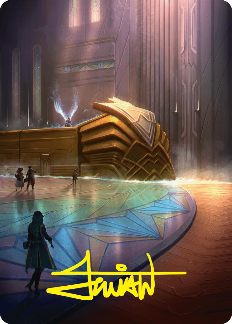 Plains Art Card (21/54) (Gold-Stamped Signature) [Foundations Art Series] | Mega City Incorporated