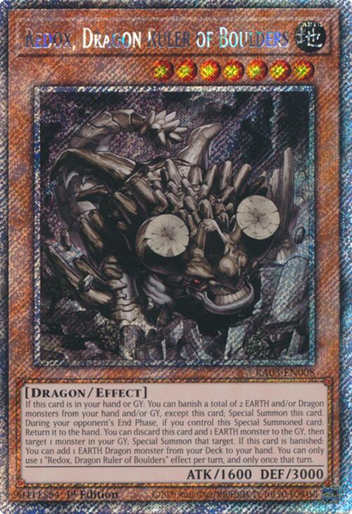 Redox, Dragon Ruler of Boulders (Platinum Secret Rare) [RA03-EN008] Platinum Secret Rare | Mega City Incorporated