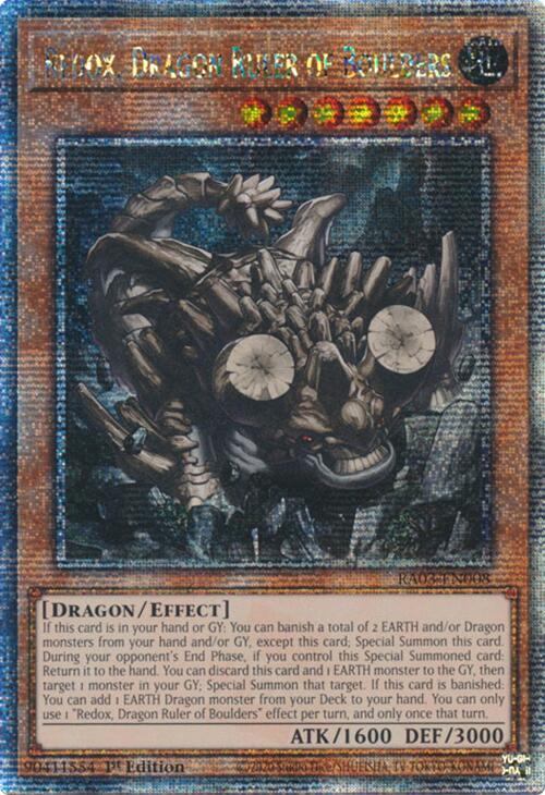 Redox, Dragon Ruler of Boulders (Quarter Century Secret Rare) [RA03-EN008] Quarter Century Secret Rare | Mega City Incorporated