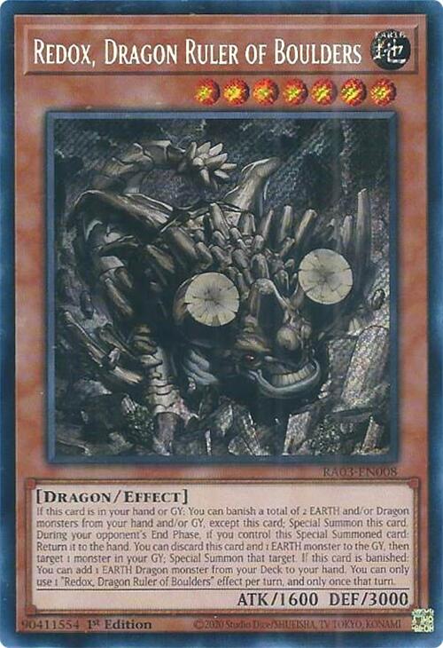 Redox, Dragon Ruler of Boulders (Secret Rare) [RA03-EN008] Secret Rare | Mega City Incorporated