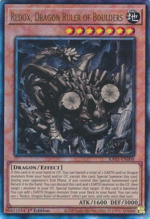 Redox, Dragon Ruler of Boulders (UTR) [RA03-EN008] Prismatic Ultimate Rare | Mega City Incorporated