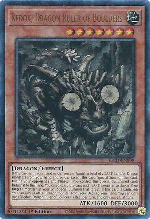 Redox, Dragon Ruler of Boulders (UR) [RA03-EN008] Ultra Rare | Mega City Incorporated