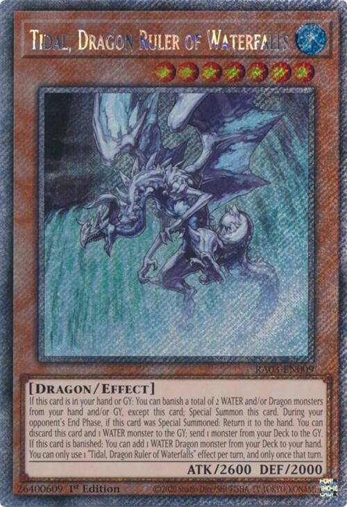 Tidal, Dragon Ruler of Waterfalls (Platinum Secret Rare) [RA03-EN009] Platinum Secret Rare | Mega City Incorporated