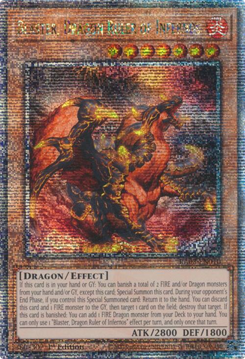 Blaster, Dragon Ruler of Infernos (Quarter Century Secret Rare) [RA03-EN010] Quarter Century Secret Rare | Mega City Incorporated