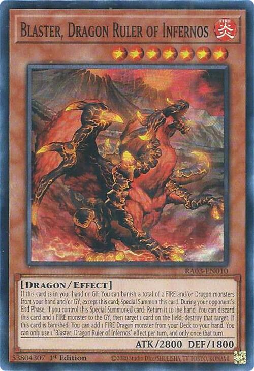 Blaster, Dragon Ruler of Infernos [RA03-EN010] Super Rare | Mega City Incorporated