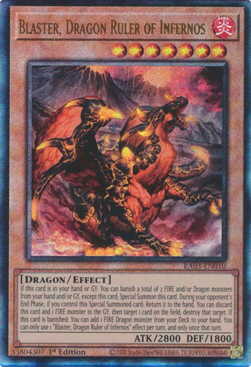 Blaster, Dragon Ruler of Infernos (UTR) [RA03-EN010] Prismatic Ultimate Rare | Mega City Incorporated