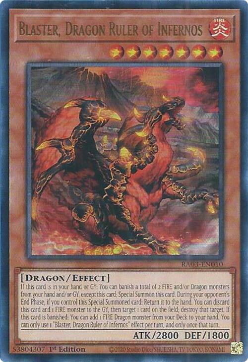 Blaster, Dragon Ruler of Infernos (UR) [RA03-EN010] Ultra Rare | Mega City Incorporated