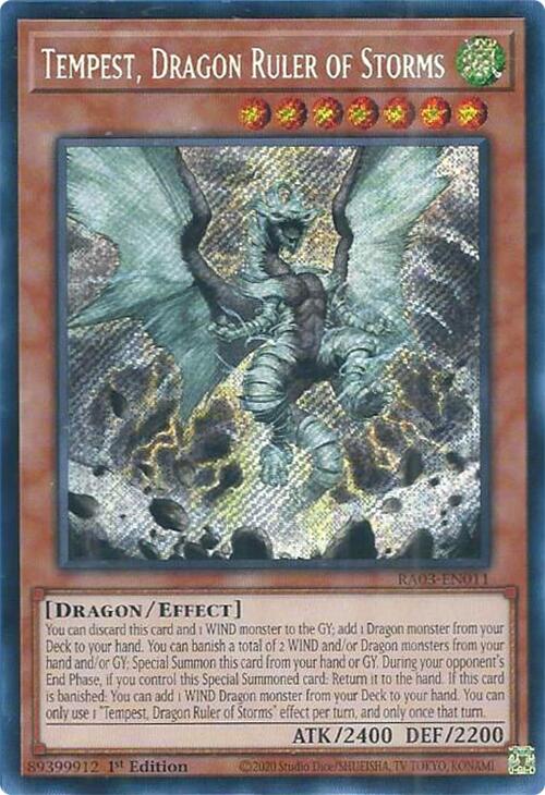 Tempest, Dragon Ruler of Storms (Secret Rare) [RA03-EN011] Secret Rare | Mega City Incorporated