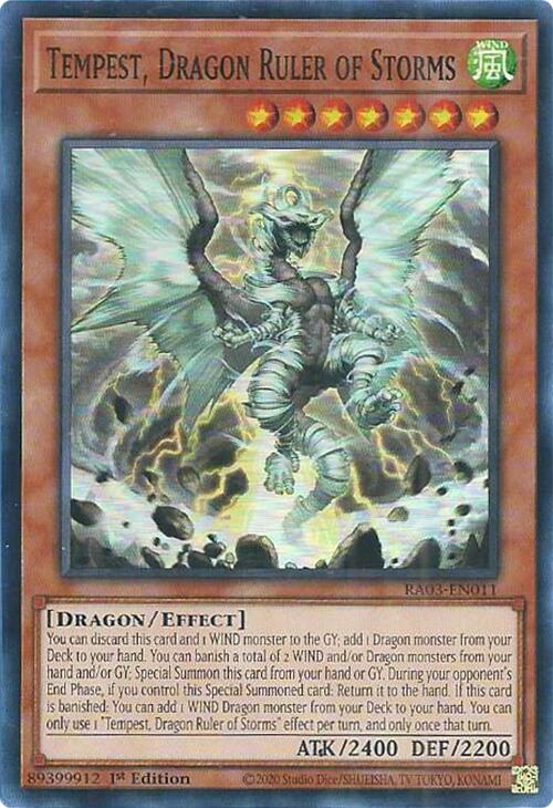 Tempest, Dragon Ruler of Storms [RA03-EN011] Super Rare | Mega City Incorporated